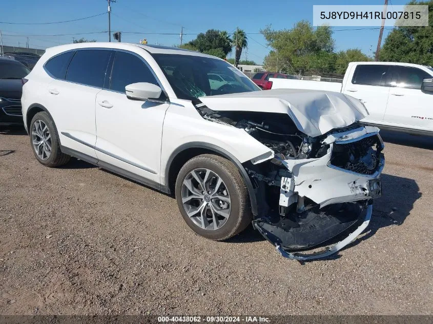 2024 Acura Mdx Technology VIN: 5J8YD9H41RL007815 Lot: 40438062