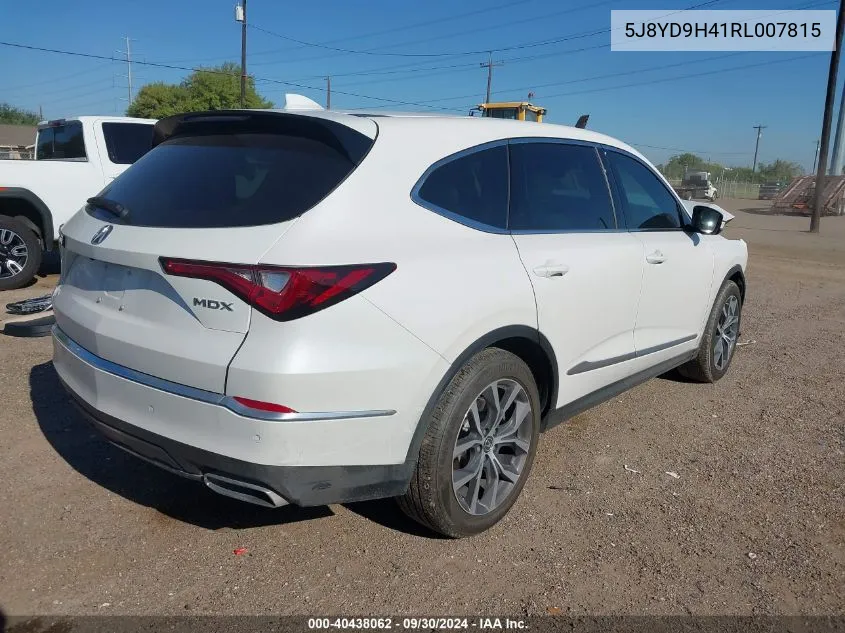 5J8YD9H41RL007815 2024 Acura Mdx Technology