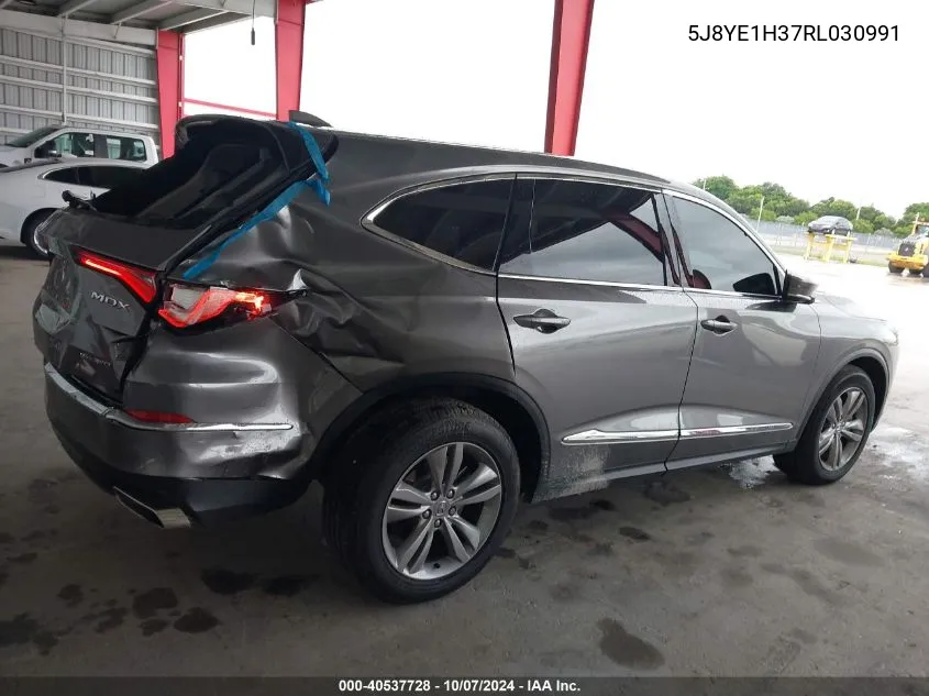 2024 Acura Mdx Standard VIN: 5J8YE1H37RL030991 Lot: 40537728