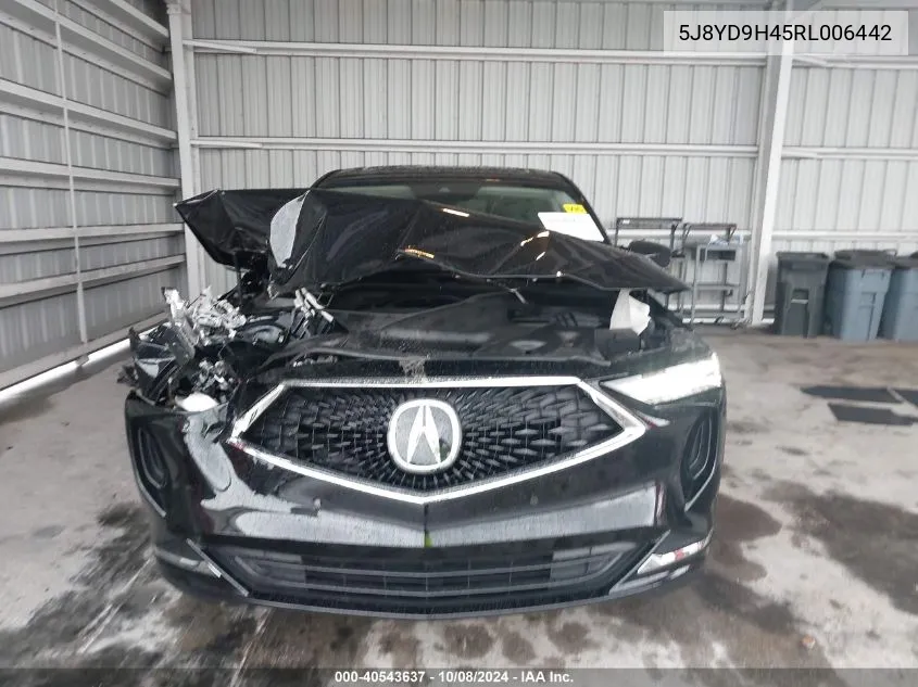 2024 Acura Mdx Technology Package VIN: 5J8YD9H45RL006442 Lot: 40543637