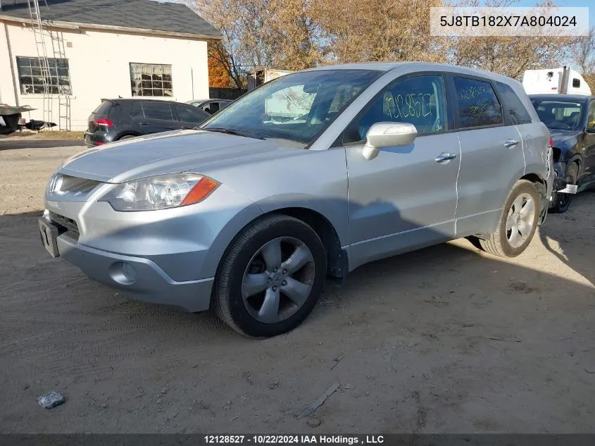 2007 Acura Rdx VIN: 5J8TB182X7A804024 Lot: 12128527