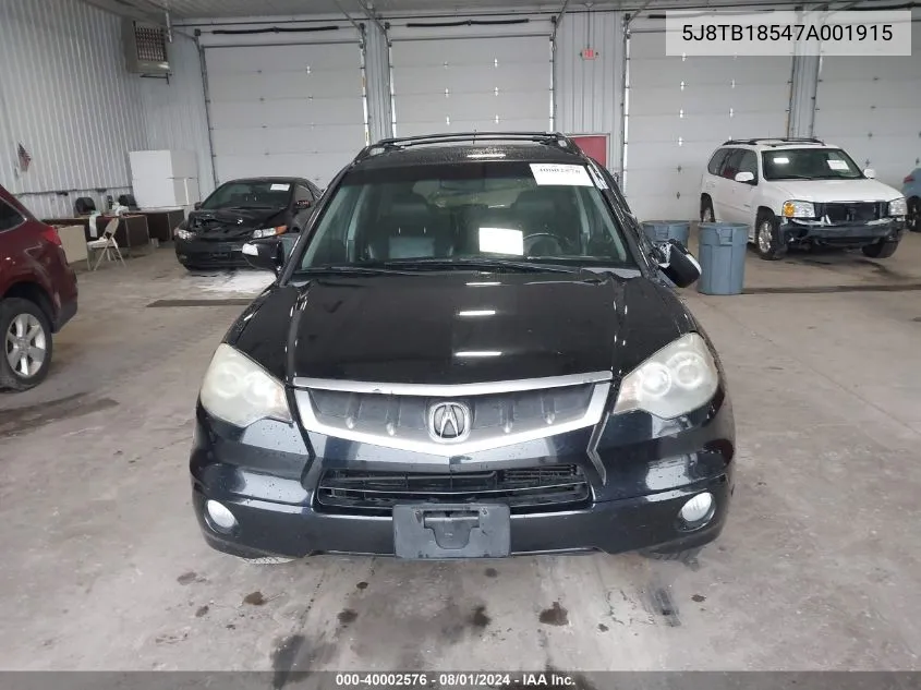 5J8TB18547A001915 2007 Acura Rdx