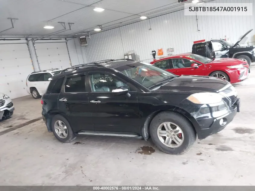 5J8TB18547A001915 2007 Acura Rdx