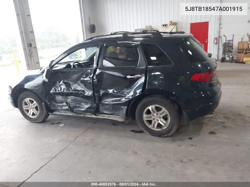 5J8TB18547A001915 2007 Acura Rdx