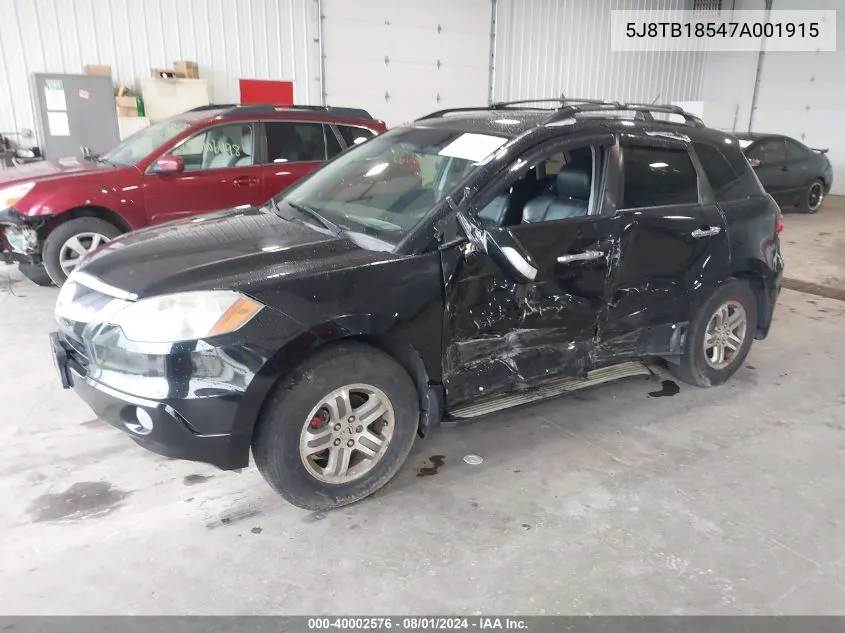 5J8TB18547A001915 2007 Acura Rdx