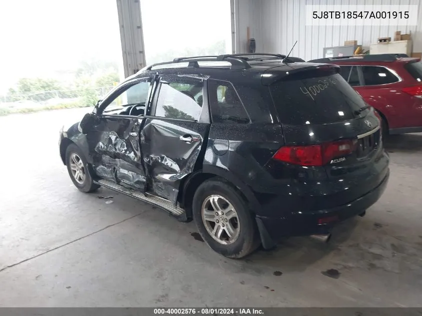 5J8TB18547A001915 2007 Acura Rdx