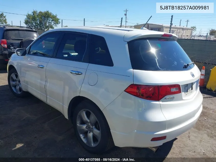 5J8TB18257A009981 2007 Acura Rdx