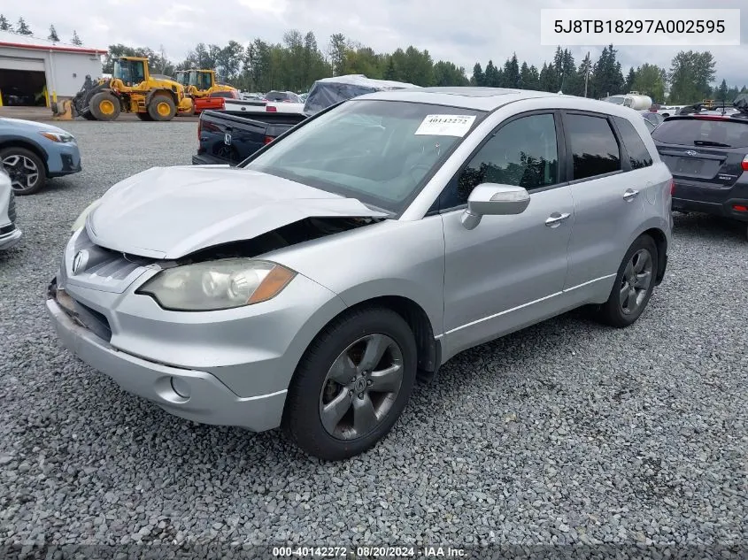 2007 Acura Rdx VIN: 5J8TB18297A002595 Lot: 40142272