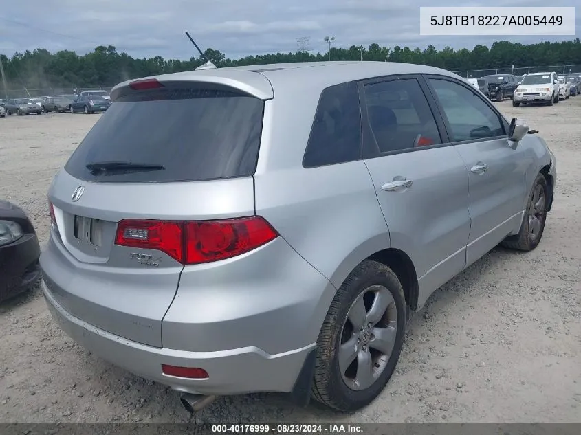 5J8TB18227A005449 2007 Acura Rdx