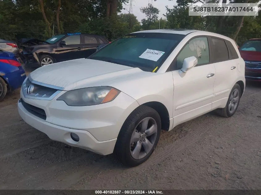 2007 Acura Rdx VIN: 5J8TB18237A017464 Lot: 40182887