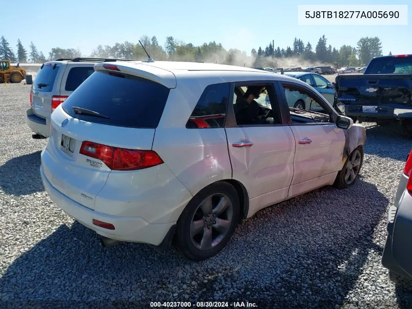 5J8TB18277A005690 2007 Acura Rdx