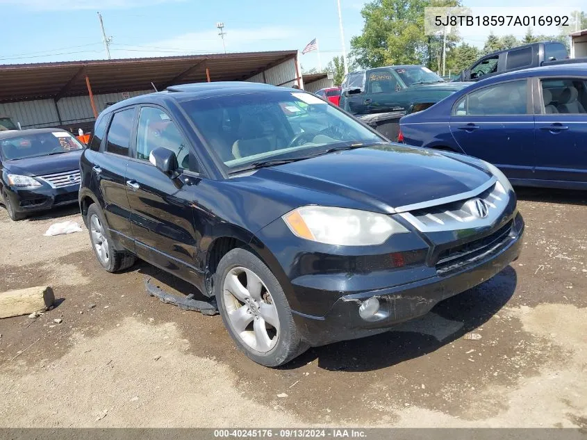 2007 Acura Rdx Technology VIN: 5J8TB18597A016992 Lot: 40245176