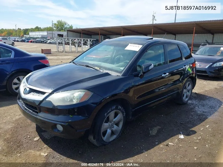 2007 Acura Rdx Technology VIN: 5J8TB18597A016992 Lot: 40245176