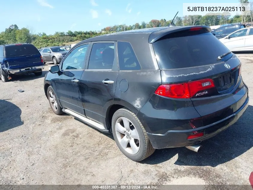 5J8TB18237A025113 2007 Acura Rdx