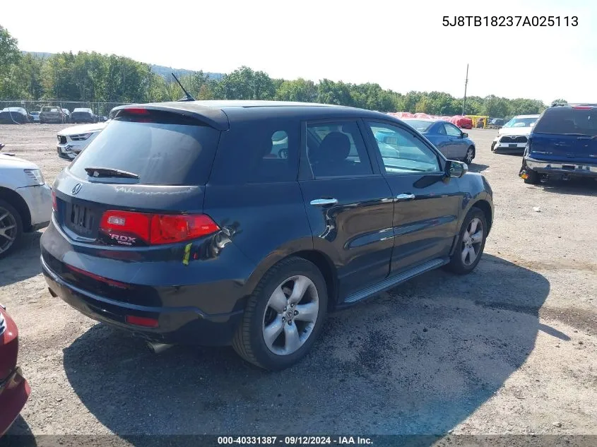 5J8TB18237A025113 2007 Acura Rdx