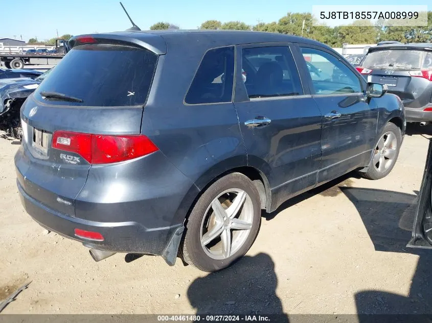 2007 Acura Rdx VIN: 5J8TB18557A008999 Lot: 40461480