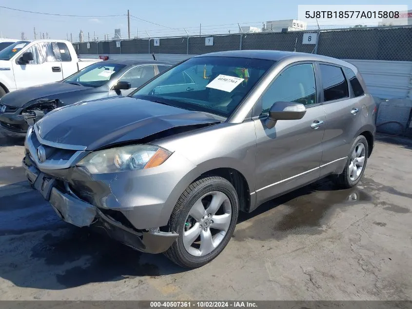 2007 Acura Rdx VIN: 5J8TB18577A015808 Lot: 40507361