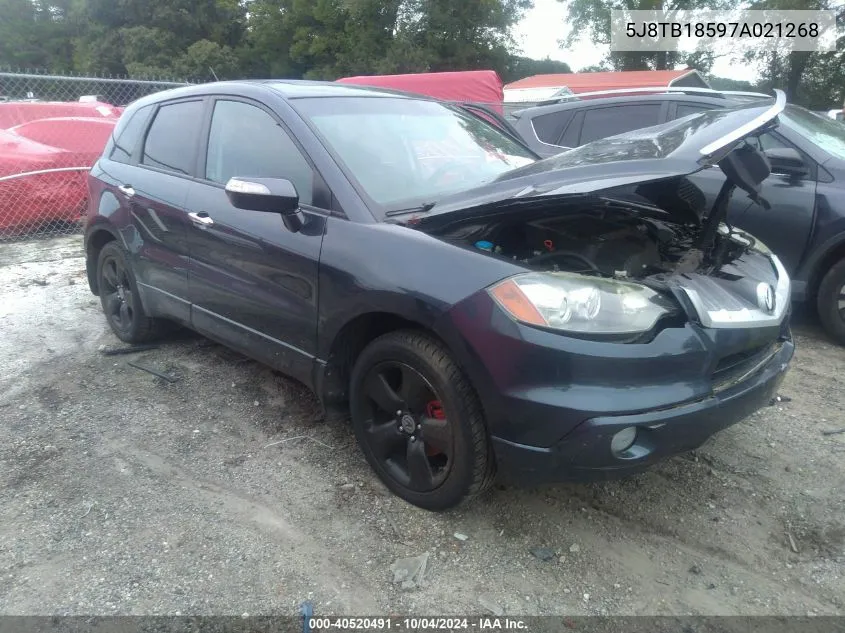 2007 Acura Rdx VIN: 5J8TB18597A021268 Lot: 40520491