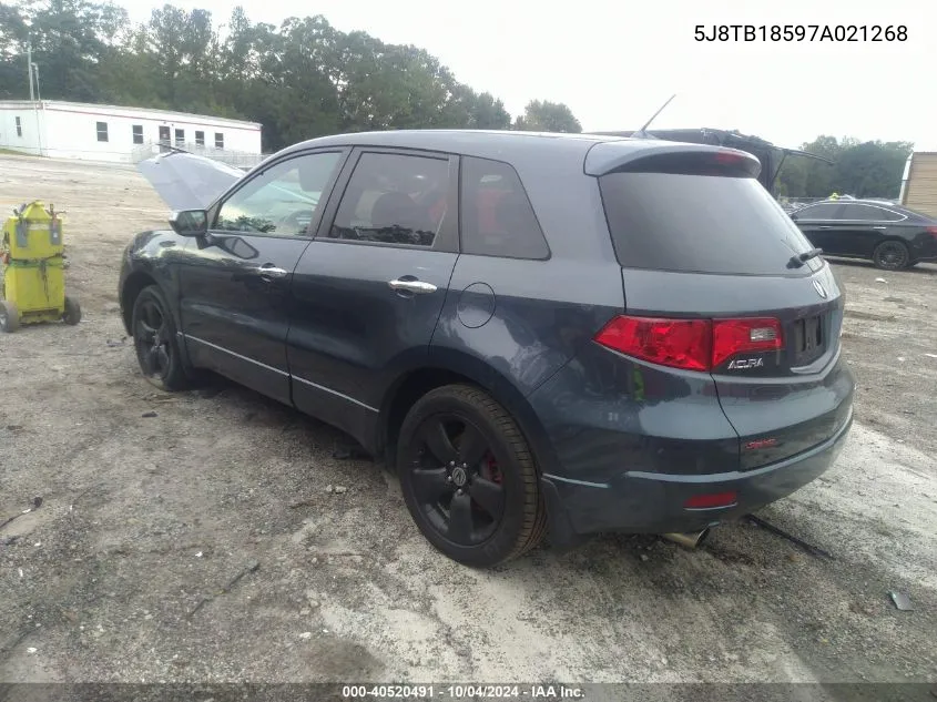 2007 Acura Rdx VIN: 5J8TB18597A021268 Lot: 40520491