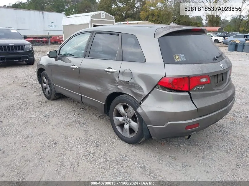 2007 Acura Rdx VIN: 5J8TB18537A023856 Lot: 40790813