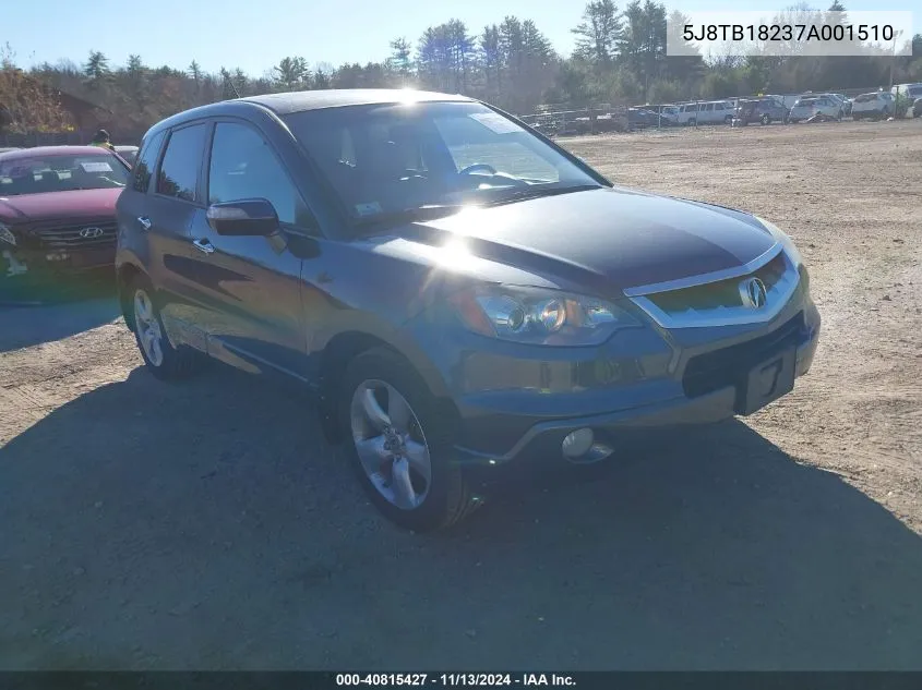 2007 Acura Rdx VIN: 5J8TB18237A001510 Lot: 40815427