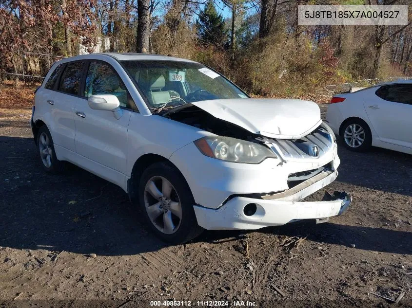 2007 Acura Rdx VIN: 5J8TB185X7A004527 Lot: 40853112