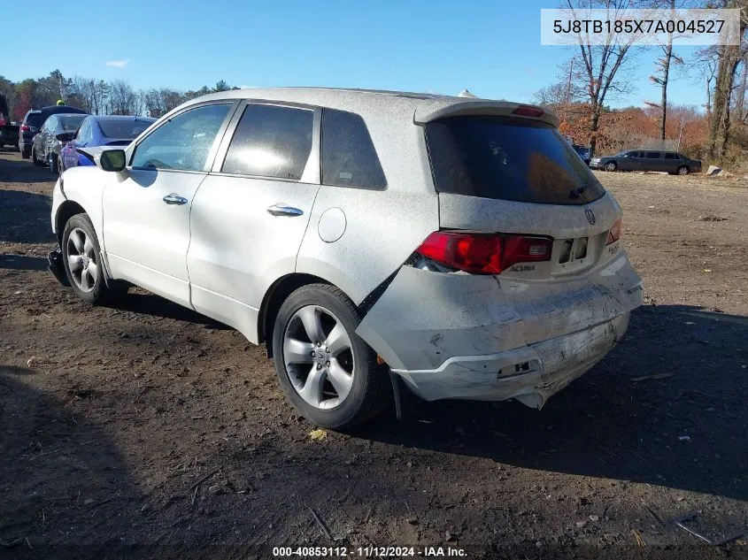 2007 Acura Rdx VIN: 5J8TB185X7A004527 Lot: 40853112