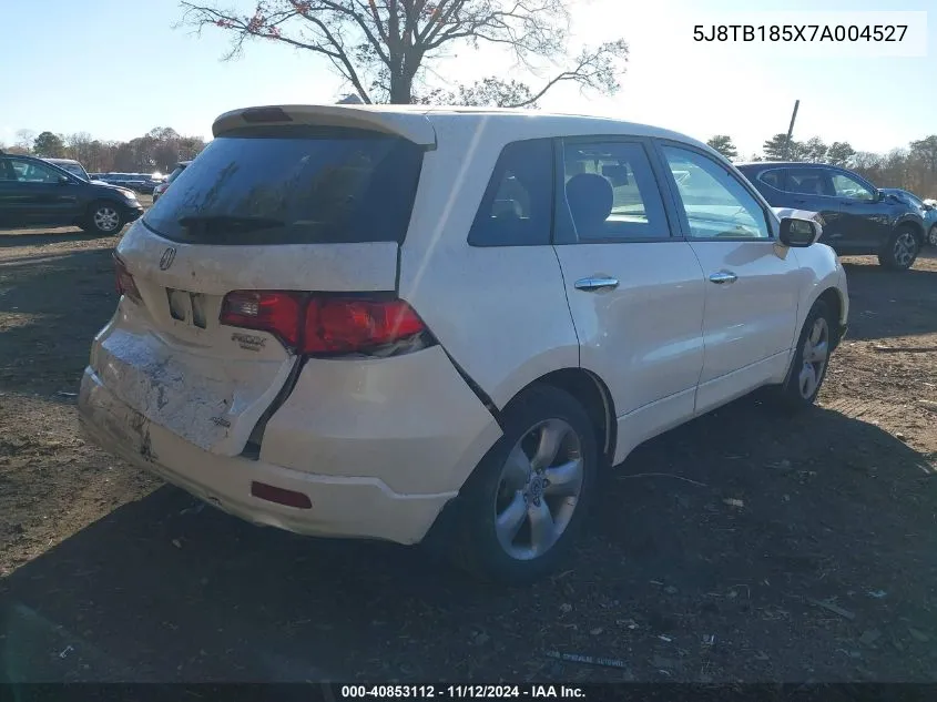 2007 Acura Rdx VIN: 5J8TB185X7A004527 Lot: 40853112