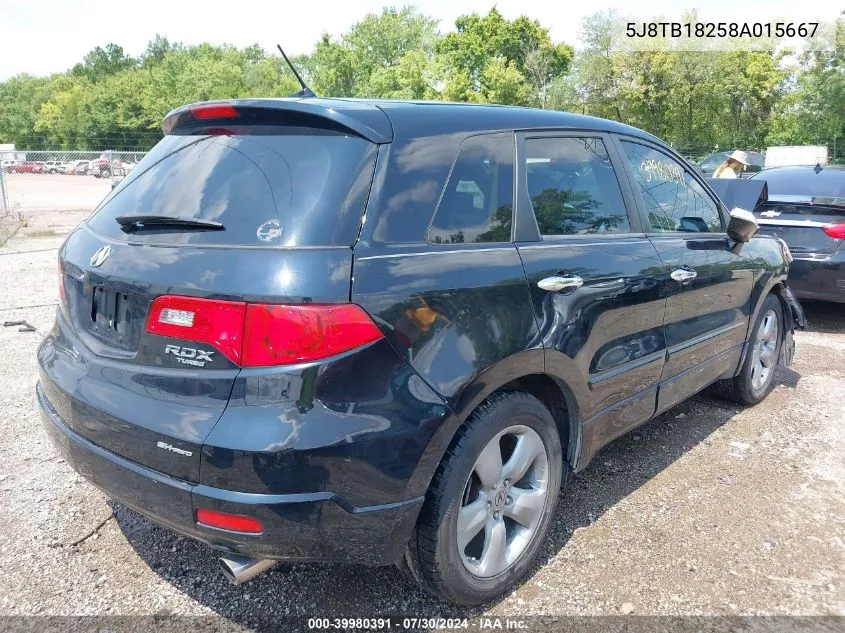 5J8TB18258A015667 2008 Acura Rdx