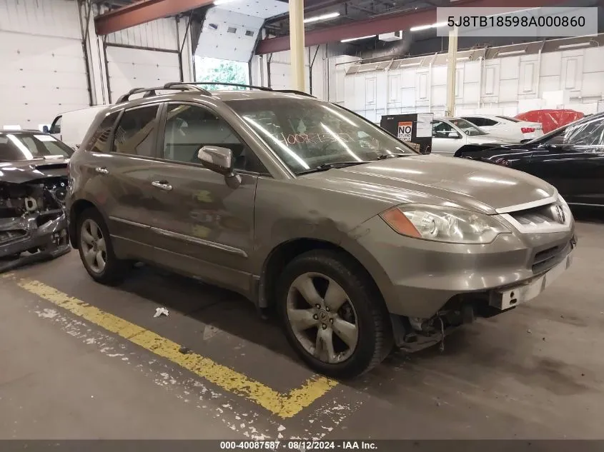 5J8TB18598A000860 2008 Acura Rdx