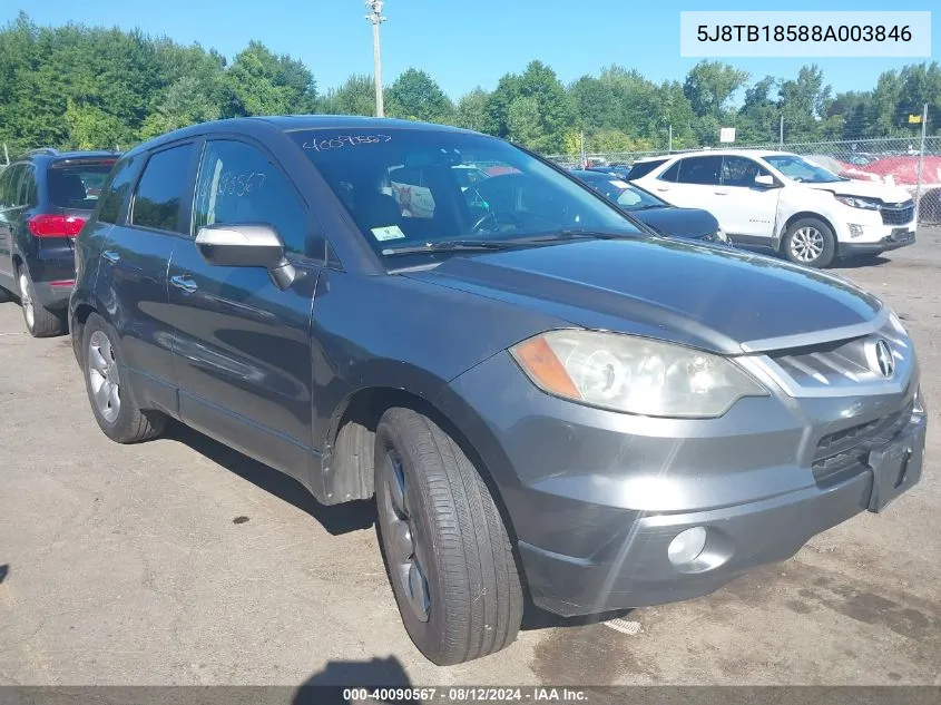 2008 Acura Rdx VIN: 5J8TB18588A003846 Lot: 40090567