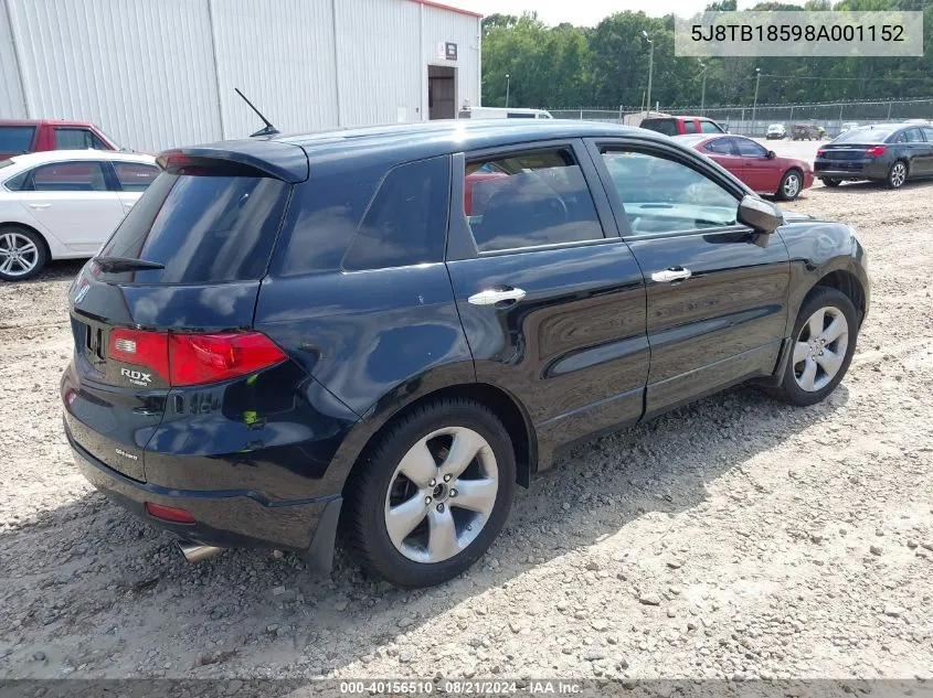 5J8TB18598A001152 2008 Acura Rdx