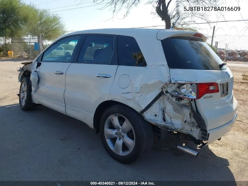 5J8TB18278A016609 2008 Acura Rdx