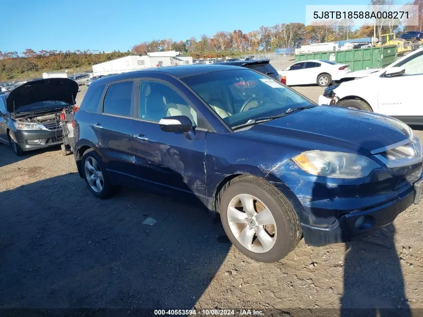 2008 Acura Rdx VIN: 5J8TB18588A008271 Lot: 40553594