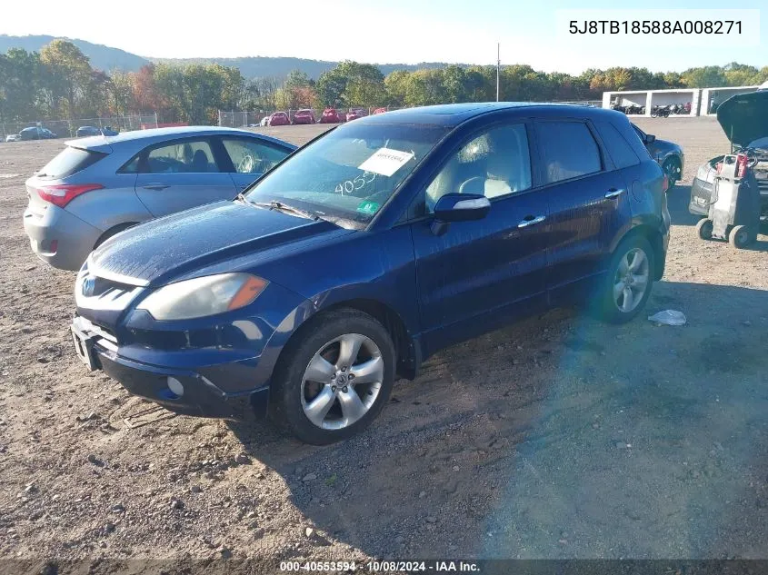 2008 Acura Rdx VIN: 5J8TB18588A008271 Lot: 40553594