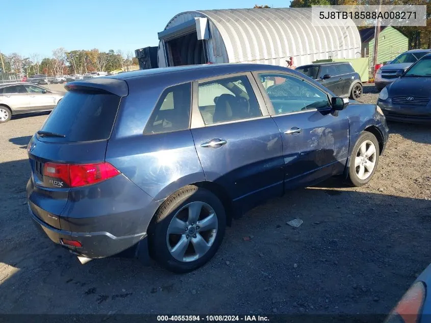 2008 Acura Rdx VIN: 5J8TB18588A008271 Lot: 40553594