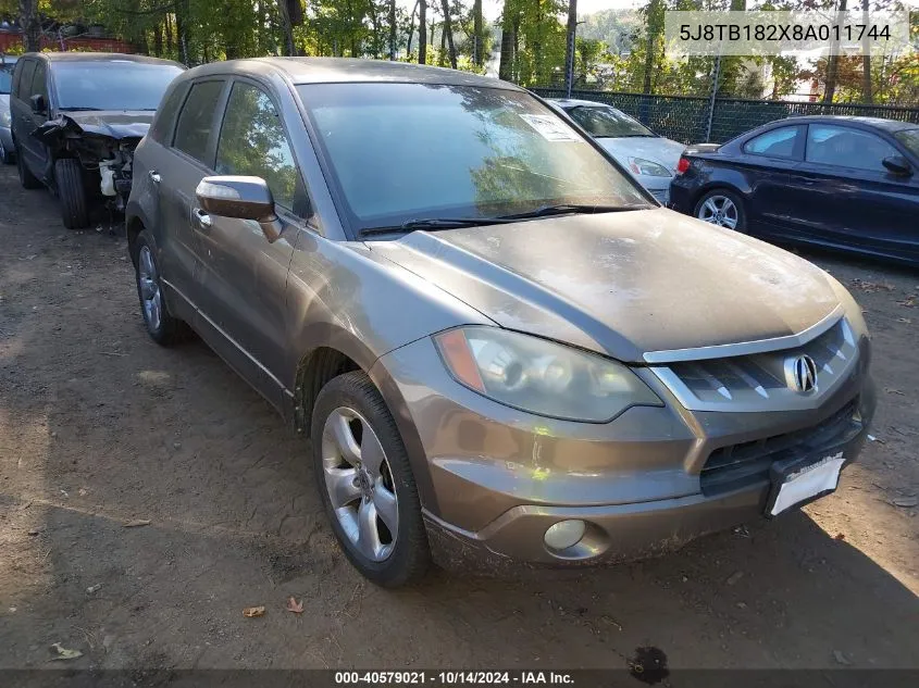 2008 Acura Rdx VIN: 5J8TB182X8A011744 Lot: 40579021