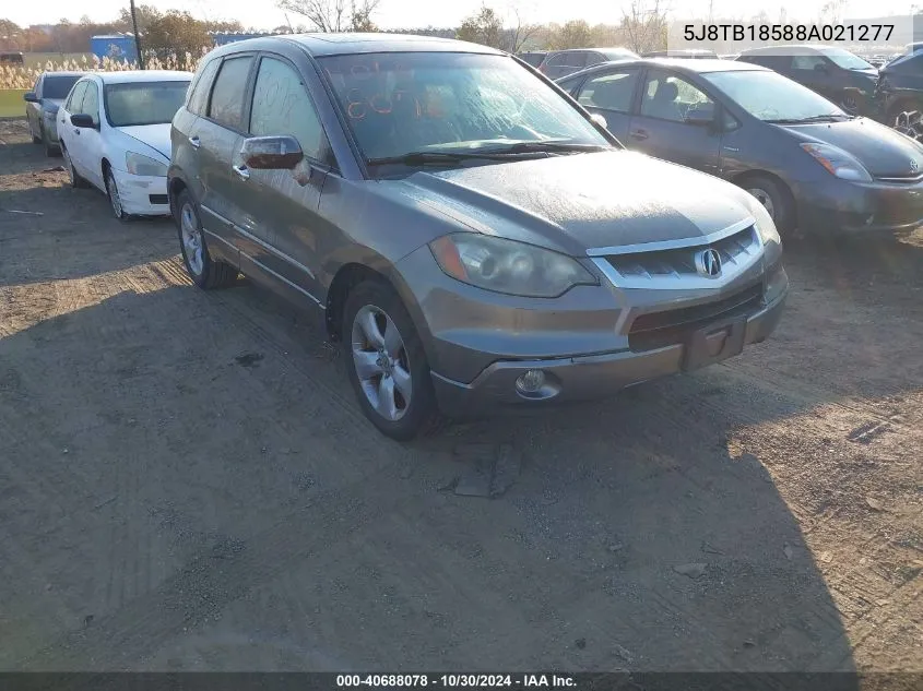 2008 Acura Rdx Tech Pkg VIN: 5J8TB18588A021277 Lot: 40688078