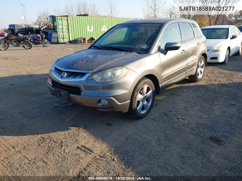 2008 Acura Rdx Tech Pkg VIN: 5J8TB18588A021277 Lot: 40688078