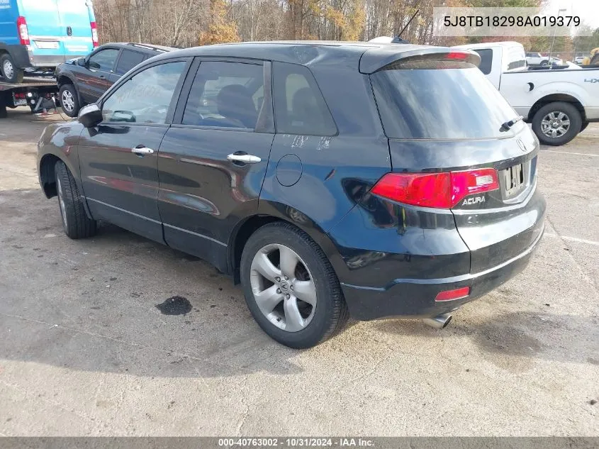 2008 Acura Rdx VIN: 5J8TB18298A019379 Lot: 40763002