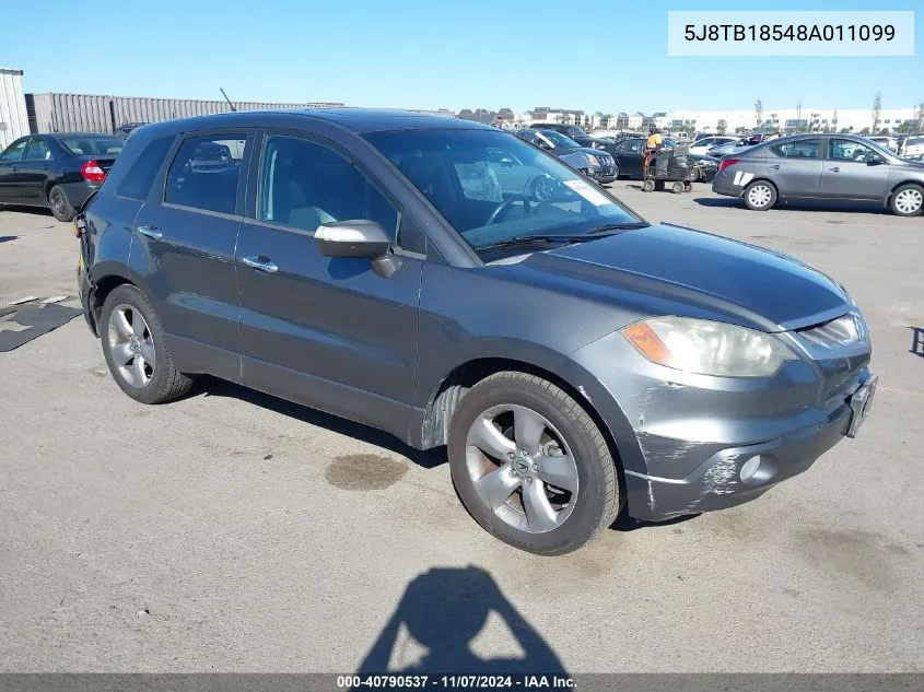 2008 Acura Rdx VIN: 5J8TB18548A011099 Lot: 40790537