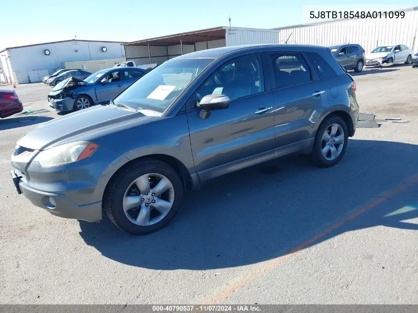 2008 Acura Rdx VIN: 5J8TB18548A011099 Lot: 40790537