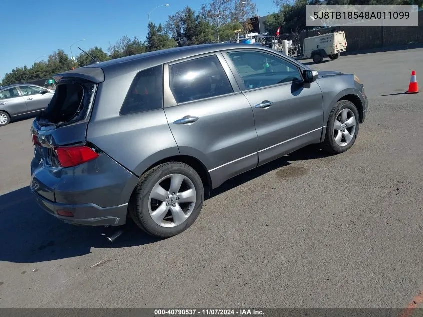 2008 Acura Rdx VIN: 5J8TB18548A011099 Lot: 40790537