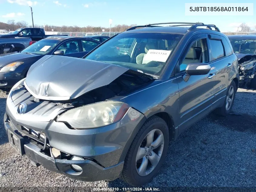 2008 Acura Rdx VIN: 5J8TB18568A011864 Lot: 40815310