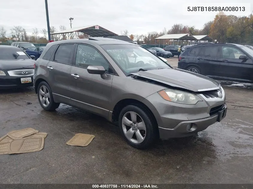 2008 Acura Rdx VIN: 5J8TB18588A008013 Lot: 40837758