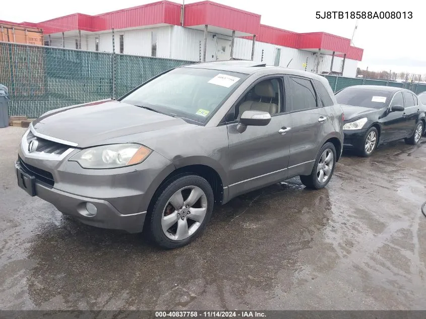 2008 Acura Rdx VIN: 5J8TB18588A008013 Lot: 40837758