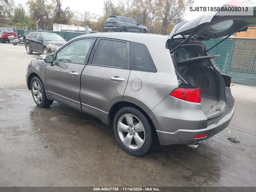 2008 Acura Rdx VIN: 5J8TB18588A008013 Lot: 40837758