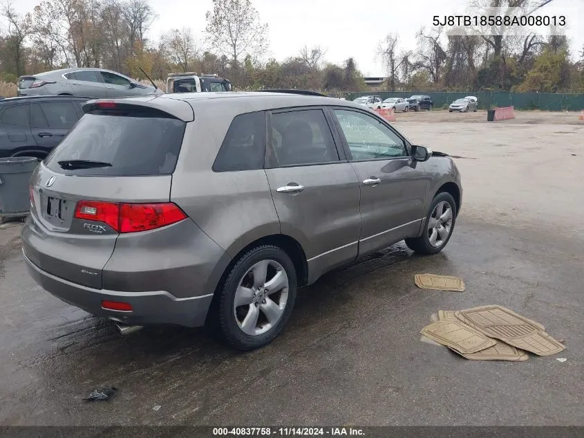 2008 Acura Rdx VIN: 5J8TB18588A008013 Lot: 40837758