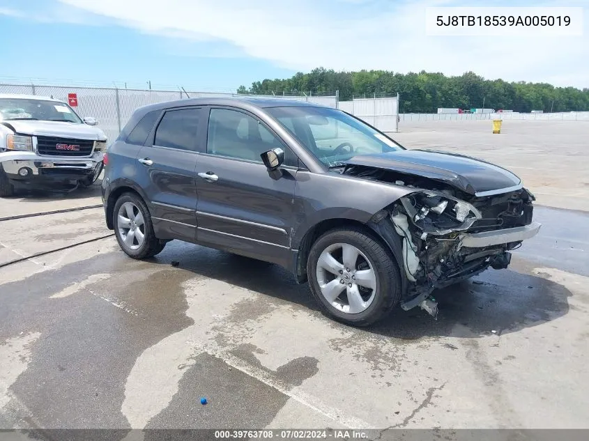 2009 Acura Rdx VIN: 5J8TB18539A005019 Lot: 39763708