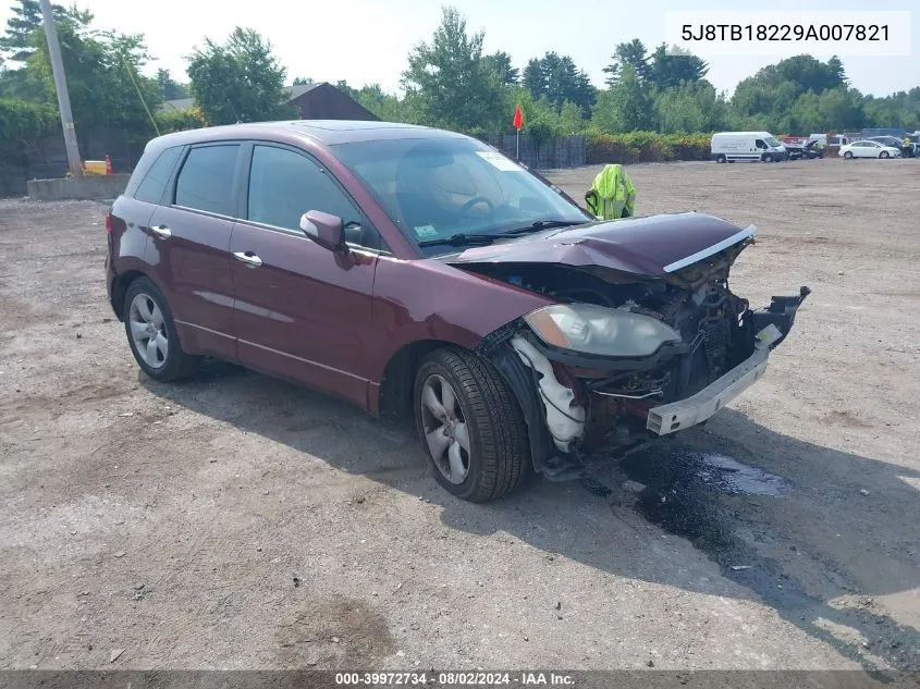 5J8TB18229A007821 2009 Acura Rdx